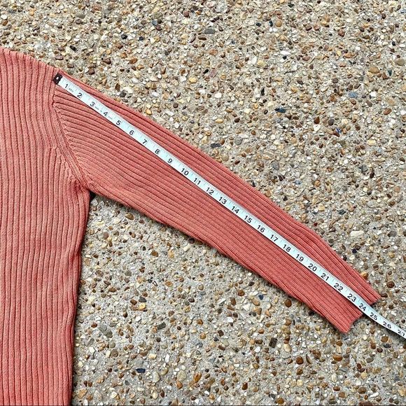 Woolrich Winter Melon Ribbed Quarter Zip Sweater L - Picture 8 of 11